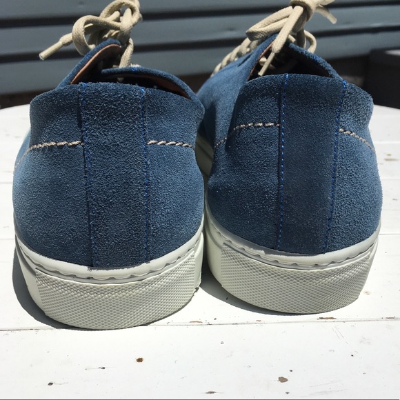NWOB McCarren and Sons Blue Suede Sneakers Size 12 - Picture 4 of 8